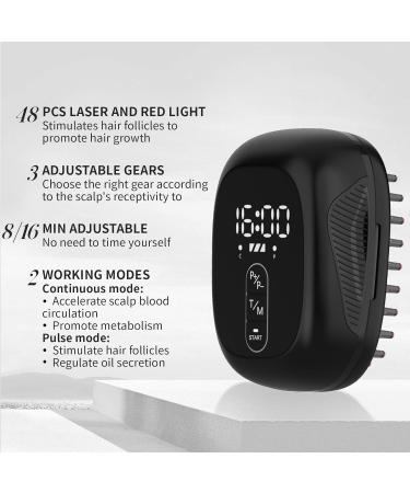 Laser Comb Hair Growth Device Medical Grade Lasers FDA Cleared Hair Loss Treatment for Men and Women with Thinning Hair Rechargeable Hair Growth Product Black - Buy Online on SooperMarket.com