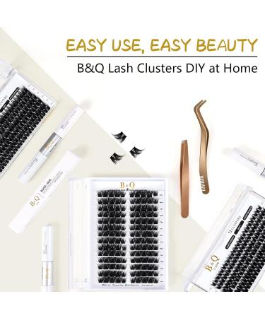 Buy 72 PCs B & Q DIY Individual Eyelashes - Wispy & Fluffy Extensions for Beginners - Reusable Single Eyelash Brushes (D-10mm B17) - Buy Online on SooperMarket.com