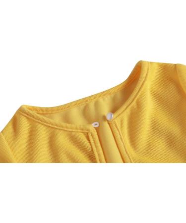 BONNY BILLY Girls Knitted Cotton Cardigan Shrug - Yellow, 3-4 Years - Buy Online on SooperMarket.com