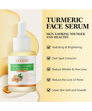 Turmeric And Vitamin C Face Serum Dark Spot Corrector Serum Turmeric Anti Aging Face Serum For Women Hydrating Serum Serum Face Oils Face Moisturizing Reduce Wrinkles Dark Spots For Body &Face - Buy Online on SooperMarket.com
