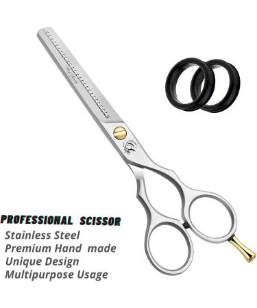 Glamified Glam Hairdressing Scissors Professional Hair Cutting Thinning Scissors Set (Haircut Trimming Grooming Shaping Scissors) for Men Hairdresser Barber Women Kids Pets Home 5.5inch - Buy Online on SooperMarket.com