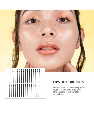 300 Pcs Mini Lipstick & Lip Liner Brushes - Exfoliating Lip Applicator Wands for Makeup - Travel Disposable - Perfect for Cosmetics - Black - Buy Online on SooperMarket.com