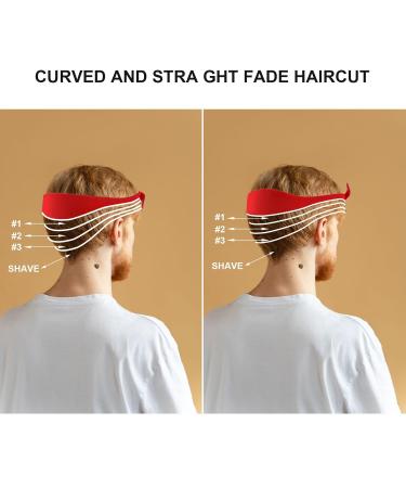 Adjustable Haircut Band & Hair Trimming Stencil - Professional Neckline Shaving Template for Home & Salon Use (Red) - Buy Online on SooperMarket.com