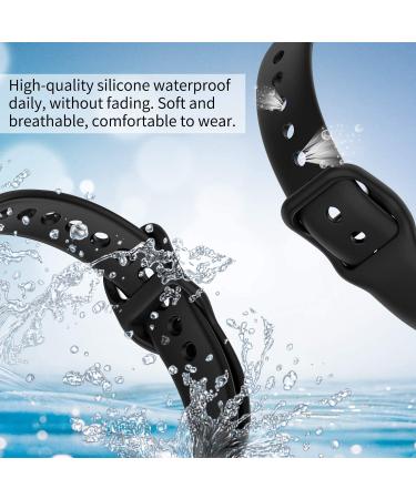 Adjustable Soft Silicone Band for Samsung Galaxy Fit SM-R370 - 1 Pack Black - Buy Online on SooperMarket.com