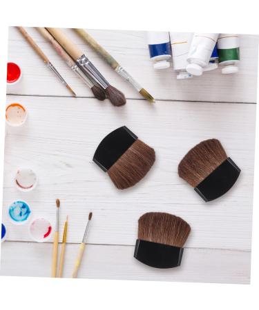 KALLORY 8pcs Painting Brush Drawing Art Supplies Stain Sponge Brush Eyeshadow Sponge Applicator Wood Black 4X3cm - Buy Online on SooperMarket.com