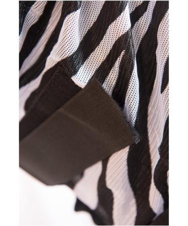 Marengos Zebra Flying Ceiling for Horses | Eczema Protection | Breathable & Wind-Permeable Outdoor Canopy | 125cm White/Black - Buy Online on SooperMarket.com