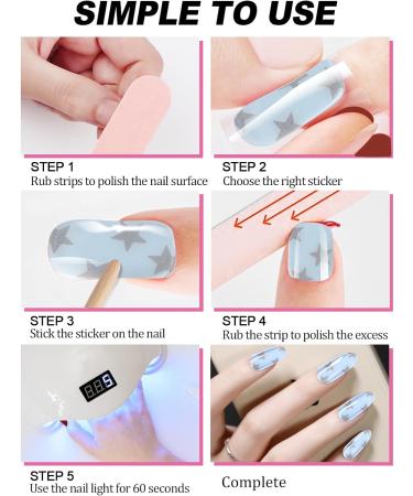 Kalolary 20PCS Nail Gel Polish Strips | Self-Adhesive Wraps with Nail File | UV/LED Lamp Required | Decals for Cured Gel Nails - Buy Online on SooperMarket.com