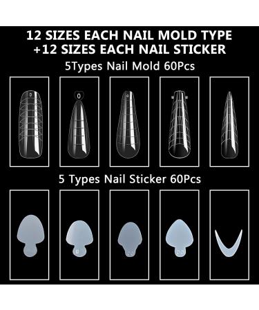 U-Shinein French Dual Nail Shape Set Nail Extension Mold & French Pads Reusable Silicone Nail Stencils French Shapes Forms Stickers French Nails Stencil for Nail Art Nail Design - Buy Online on SooperMarket.com