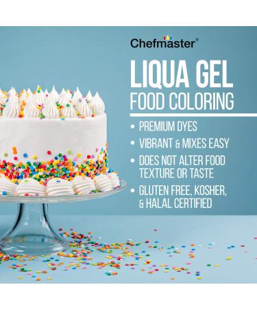 U.S. Cake Supply 10.5-Ounce Liqua-Gel Food Coloring in Coal Black - Vibrant Cake Coloring for Baking - 10.5oz - Buy Online on SooperMarket.com
