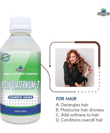 Myoc Polyquaternium-7-4.2oz/119ml Polyquaternium-7 for Hair Polyquaternium-7 Cosmetic Ingredient Polyquaternium-7 Bulk Non-GMO Paraben free - Buy Online on SooperMarket.com