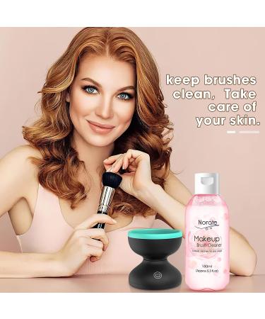 Electric Makeup Brush Cleaner Kit | Brush Cleaning Machine & Mat Set | Valentines, Mother's Day, Christmas Gifts for Women | Green - Buy Online on SooperMarket.com