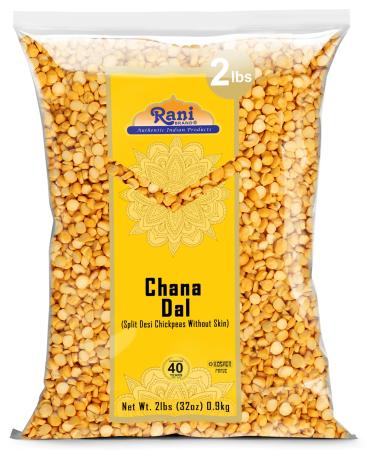 Rani Chana Dal (Split Desi Chickpeas Without Skin) 32oz (2lbs) 908g All Natural | Gluten Friendly | Non-GMO | Kosher | Vegan | Indian Origin Chana Dal 908 g (Pack of 1)