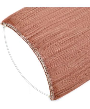 Silk-co One Piece Wire in Hair Extensions 20inch Long Straight Hairpiece No Clip Synthetic Hair Wire String Redish Brown - Buy Online on SooperMarket.com