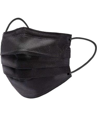 100pcs Black Disposable Face Masks - 3 Layers PLY, Hyegiir, Comfortable Elastic Earloops, Sterile & Breathable for Daily Protection, Air Pollution & Dust-Proof - Buy Online on SooperMarket.com