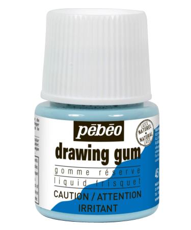 Pebeo Easy Peel Liquid Latex Masking Fluid - Drawing Gum - Dries Quickly - For Ink - Watercolor - Gouache Painting & Illustration - Fine Arts & Crafts Supplies - 45ml Bottle