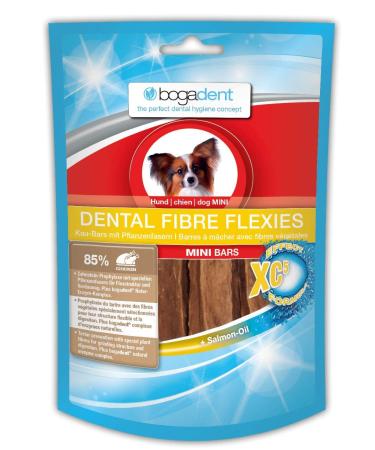Bogadent Dental Fibre Flexies Mini - Dogs chewing items against tartar & plaque - Caustanges Dog for daily dog dental care - with plant fibers for better digestion - 1 Pack - 70g 70 g (1 Pack)