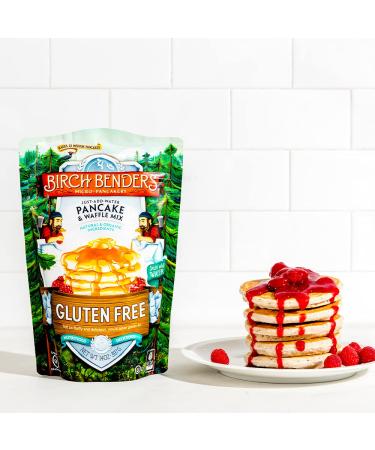 Birch Benders Gluten-Free Pancake & Waffle Mix | Brown Rice Flour, Potato, Cassava, Almond, Cane Sugar | Family Pack | Just Add Water | 14 oz (1-pack) - Buy Online on SooperMarket.com