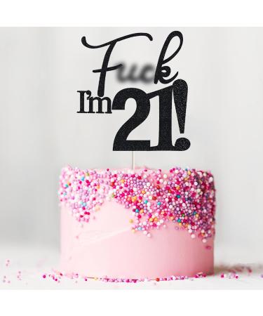 VIKY 21st Birthday Cake Topper - Glittery Decoration for Young Girls' Birthday Parties - Buy Online on SooperMarket.com