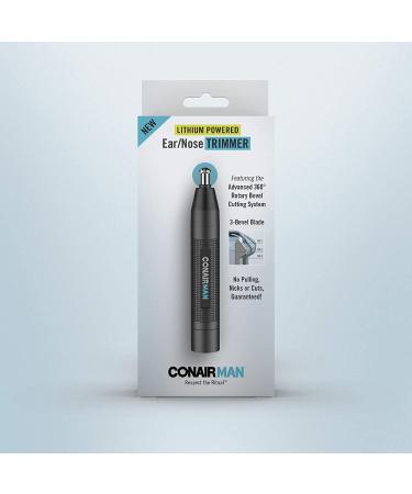 ConairMan Cordless Ear and Nose Hair Trimmer for Men - Lithium Powered with 3-Bevel Blade - Buy Online on SooperMarket.com