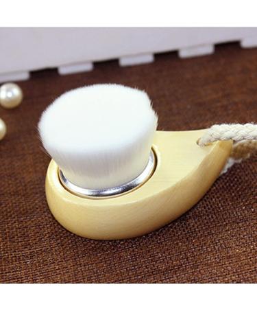 Facial Cleanser Brush with Wood Handle Cleansing Soft Bristle Face Care Clean Tool for Women Men Facial Cleanser Brush - Buy Online on SooperMarket.com