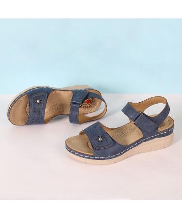 JABASIC Women's Orthotic Arch Support Sandals - Comfortable Walking Sandals (Navy, Size 7) - Buy Online on SooperMarket.com