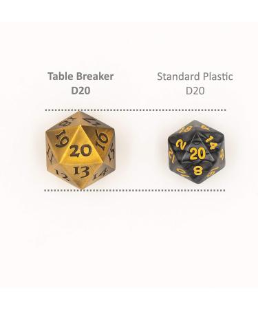 Gold Metal D20 Spindown Dice for MTG Commander EDH - Extra Large & Heavy - Buy Online on SooperMarket.com