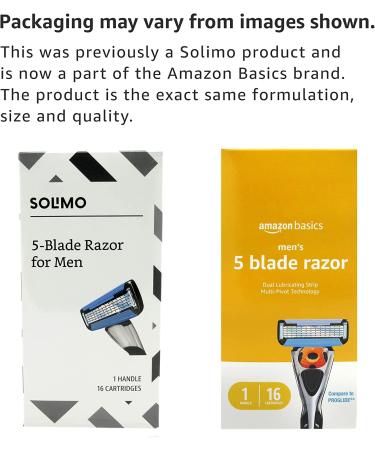 Amazon Basics 5-Blade MotionSphere Razor for Men - Dual Lubrication, Precision Trimmer Handle & 16 Cartridges - 17 Piece Set - Buy Online on SooperMarket.com