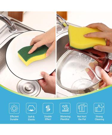AIDEA Heavy Duty Scrub Sponge-12 Count | Stink Free Eco Scrub Pads for Effortless Cleaning | Dishes, Pots, Pans | 4.3 x 3.12 x 1.2 | Pack of 1 - Buy Online on SooperMarket.com