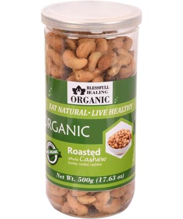 Blessfull Healing Organic Natural Vegan Honey Roasted Whole Cashew Nuts Crunchy Kaju 500 Gram - Buy Online on SooperMarket.com