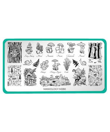 Shop Maniology Forest Wonders Nail Stamping Plate Set - Unique Mushroom & Frog Nail Art for Stunning Manicures - Buy Online on SooperMarket.com
