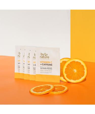 By Nature Vitamin C + Caffeine Under Eye Mask Patches - Brightening & Hydrating - 5 Pairs - Buy Online on SooperMarket.com