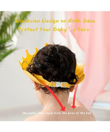 KAMHBE Kids Shower Cap Shield - Adjustable Crown Hair Wash Visor for Eyes, Ears & Face (Red) - Buy Online on SooperMarket.com