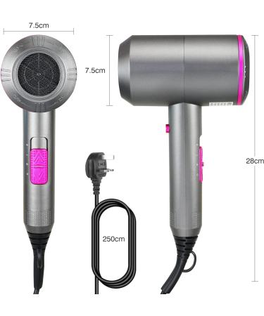 2000W Professional Ionic Hair Dryer with Diffuser - 2 Speeds, 3 Heating Levels - Ideal for Home, Salon, and Travel - Buy Online on SooperMarket.com