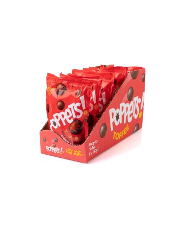POPPETS TOFFEE POUCH 130G (Pack of 9)