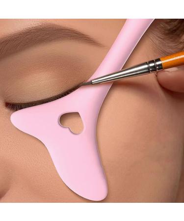 Eyeliner Stencils Wing Tips Eyeliner Aid Eyebrow Pencil Stencil Reusable Eye Liner Shadow Guide Template Multifunctional Lazy Quick Makeup Tool(Pink) - Buy Online on SooperMarket.com