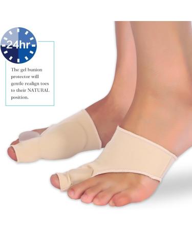 Bunion Corrector and Toe Straightener - Orthopedic Treatment for Hallux Valgus - Gel Silicone Nude - Buy Online on SooperMarket.com