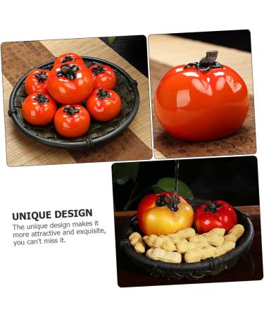 Cabilock 1 Set Tea Pet Persimmon Resin Persimmon Ornaments Resin Ornaments Toy Artificial Decorations - Buy Online on SooperMarket.com