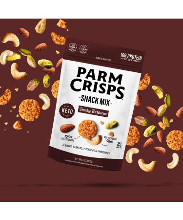 ParmCrisps Snack Mix Variety - Cheese Crisps and Nuts Snack (Original, Smokey Barbeque, Ranch) - High-Protein, Low Carb, Gluten Free - 6oz (Pack of 3) - Buy Online on SooperMarket.com
