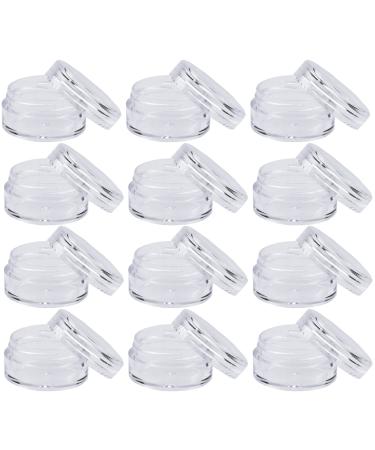 12 Pcs Travel Cosmetic Jar Pots 5ml Creams Make-up Sample Containers with Lids for Women Glitter Nail Art Storage Bottles