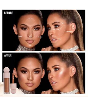 Liquid Highlighter Stick Liquid Luminizer 7.5ml Portable Shimmering Waterproof for Face for Lips - Buy Online on SooperMarket.com