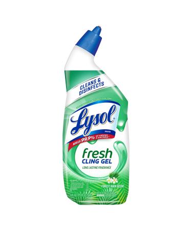 Lysol Toilet Bowl Cleaner Gel, For Cleaning and Disinfecting, Stain Removal, Forest Rain Scent, 24oz