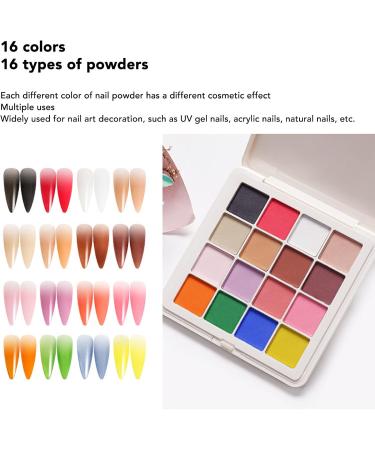 Solid Nail Glitter Powder Set for DIY 16 Colors Metallic Mirror Effect Nail Powder Shiny Nail Art Pigment Powder Flashing Nail Powder for Nail Art Decoration Salon Home Use - Buy Online on SooperMarket.com