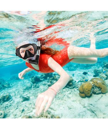 Bairuifu Snorkel Mask - Professional Full Dry Top Set for Adults - Black - Buy Online on SooperMarket.com