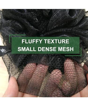 Bathing Sponges 4 Pieces Black Shower Puff Loofah Poufs for Adults Body Shower Exfoliating Scrub 1 count (Pack of 4) - Buy Online on SooperMarket.com
