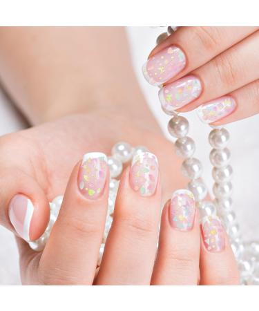 Naler Glitter Nail Art Sequins Iridescent Manicure Flake Colorful Nails Sequins Make Up DIY Nail Stickers Decorations for Women Girl 12 Boxes - Buy Online on SooperMarket.com