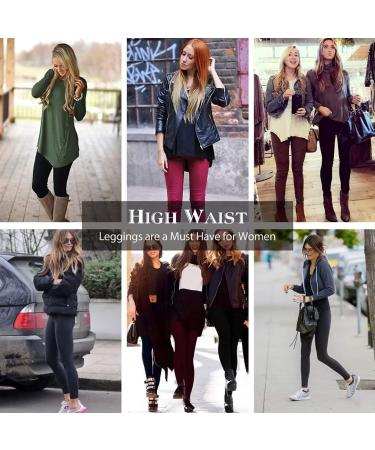 Fleece Lined Women's Thermal High Waist Yoga Pants - Black | Tummy Control, Slimming Workout Leggings - Buy Online on SooperMarket.com