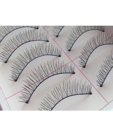 Careforyou 10 Pairs Taiwan False Eyelashes - Long Natural Handmade Cross Style #216 | Soft Makeup for Stunning Eyes - Buy Online on SooperMarket.com
