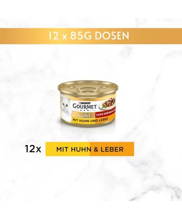 PURINA GOURMET Gold Tender Bites Wet Cat Food with Chicken & Liver - Pack of 12 (85g each) | International Shipping - Buy Online on SooperMarket.com