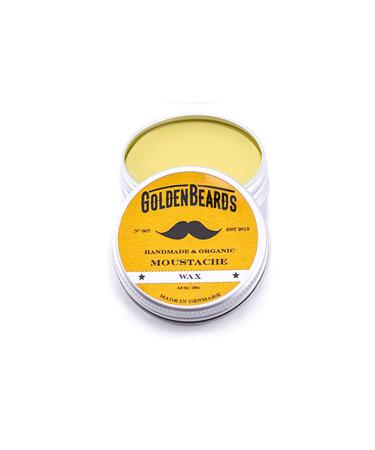 Organic Moustache Wax - 15ml 100% Natural *Golden Beards* | Jojoba & Argan & Apricot Oil The perfect grooming product for your moustache, only natural ingredients, 100% handmade