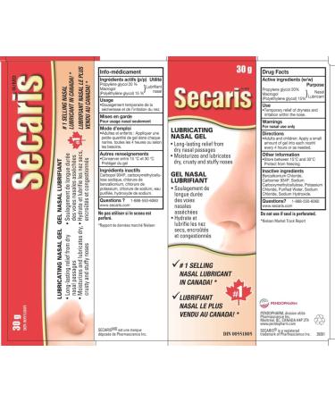 Secaris Lubricating Nasal Gel 30 g - Buy Online on SooperMarket.com